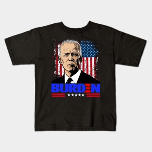 Funny Political Joe "Burden" Cartoon Kids T-Shirt